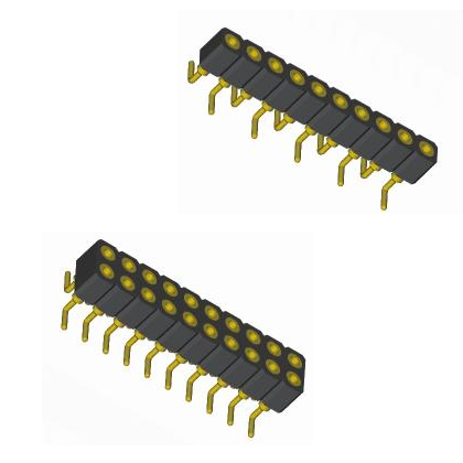 2.00mm圆孔排母 单/双排 SMT